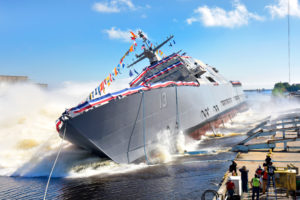 USS Wichita makes a splash