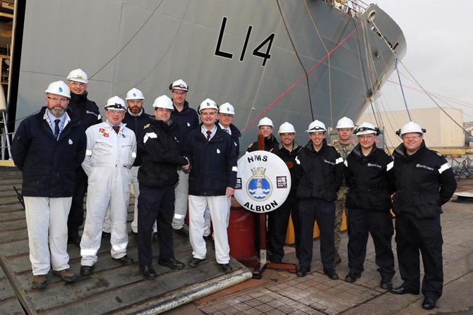 The multi million pound upgrade to HMS Albion has reached a major milestone, with her crew moving back on board for the first time in almost six years.