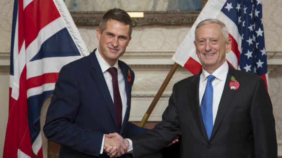 DEFENCE SECRETARY HOSTS FIRST MEETING IN UK WITH SECRETARY MATTIS