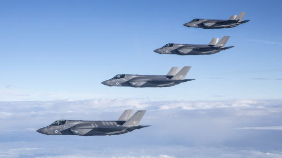 Britain welcomes first four F-35 jets to RAF Marham