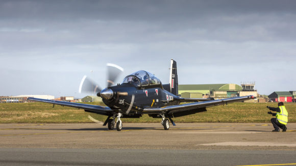 Texan T1 completes first flight at RAF Valley