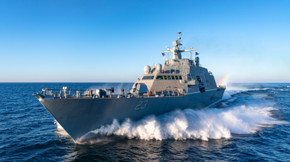 The future USS Cooperstown completes acceptance trials