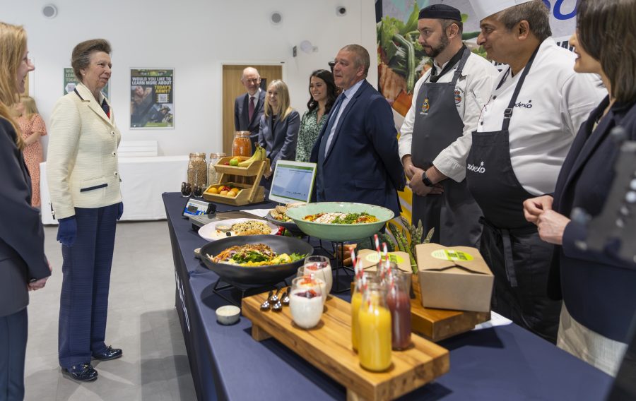 HRH The Princess Royal visited The Royal Logistic Corps Museum to discover more about how Sodexo has evolved its military food offer