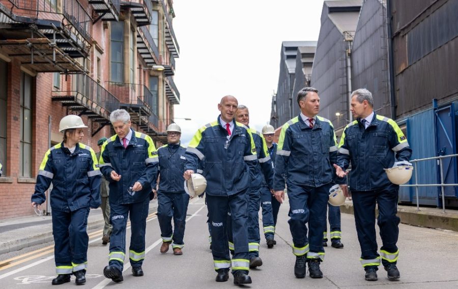 Defence Secretary and Australian Deputy Prime Minister tour UK military steel production plant.