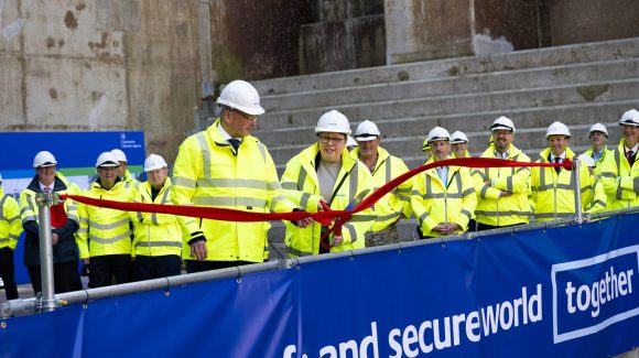 Minister for Defence Procurement and Industry Maria Eagle opening 9 Dock.